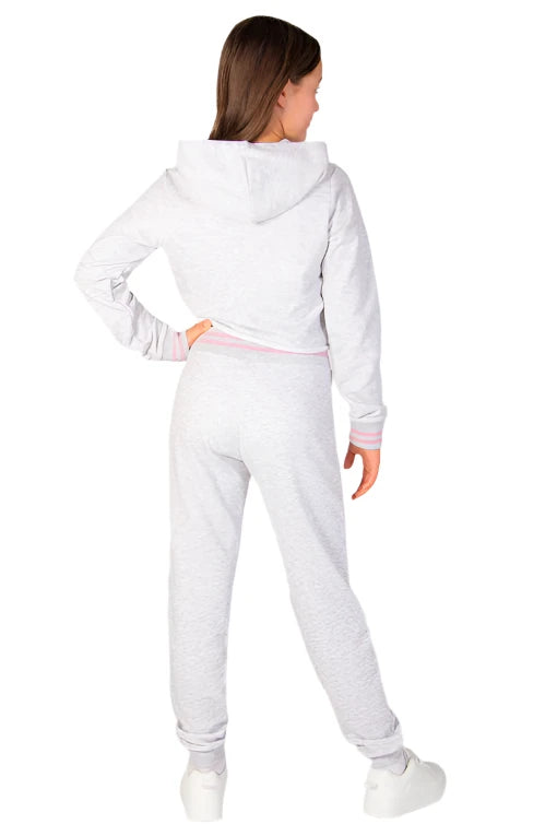 Pineapple Girls Pink Panel Crop Hoodie