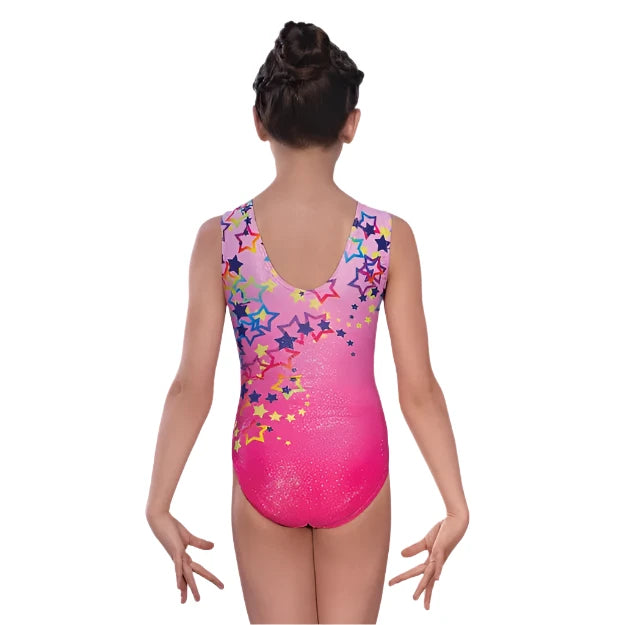 Gymnastic Star Print Leotard