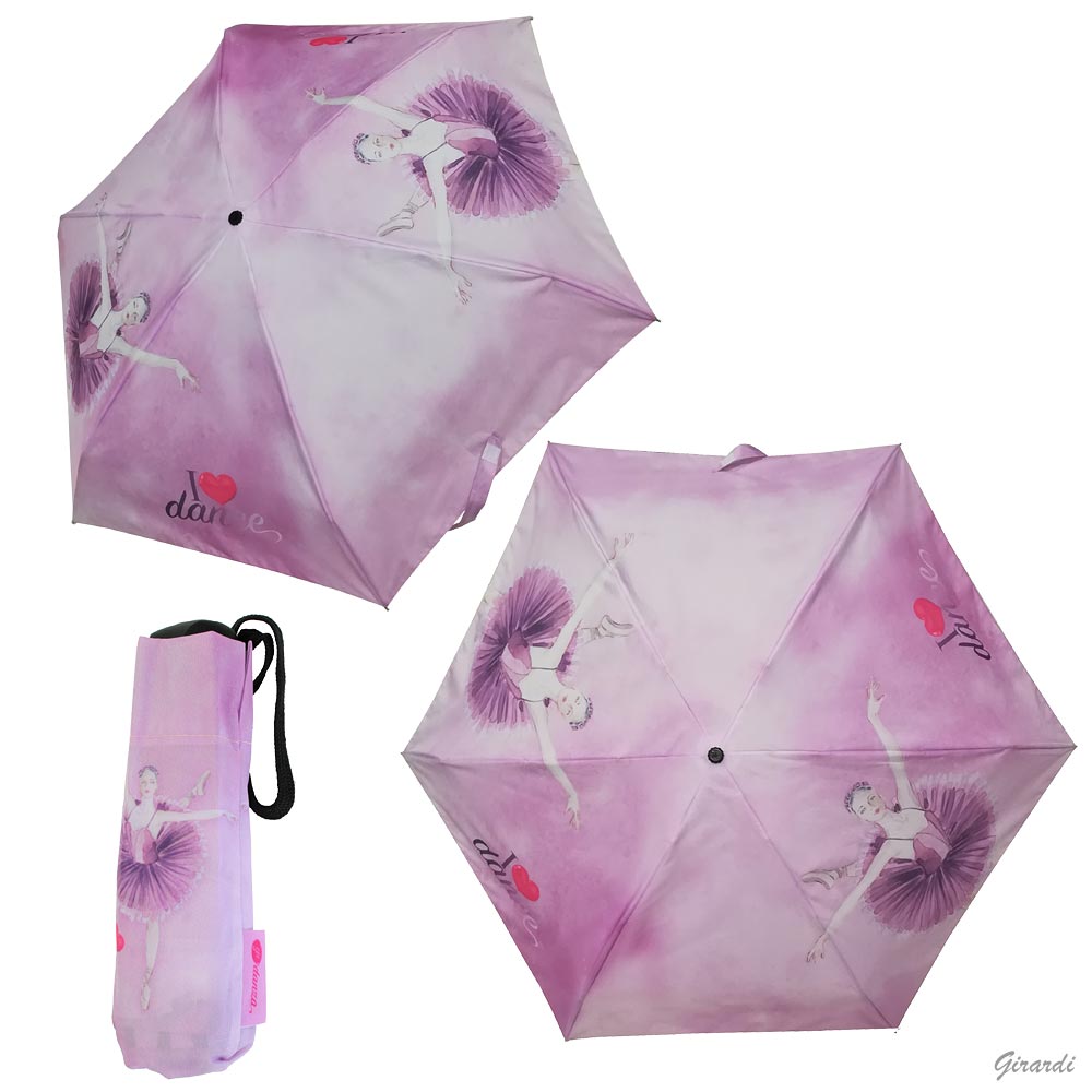 Foldable umbrellas with ballerinas
