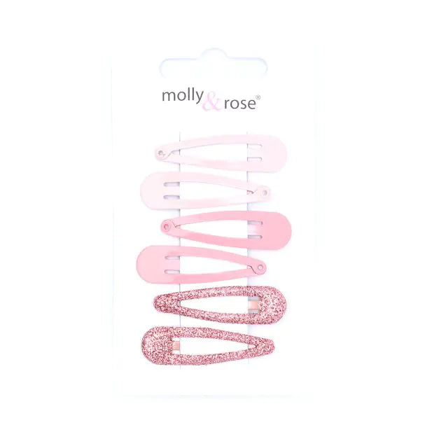 Pink Tonal Hair Clips