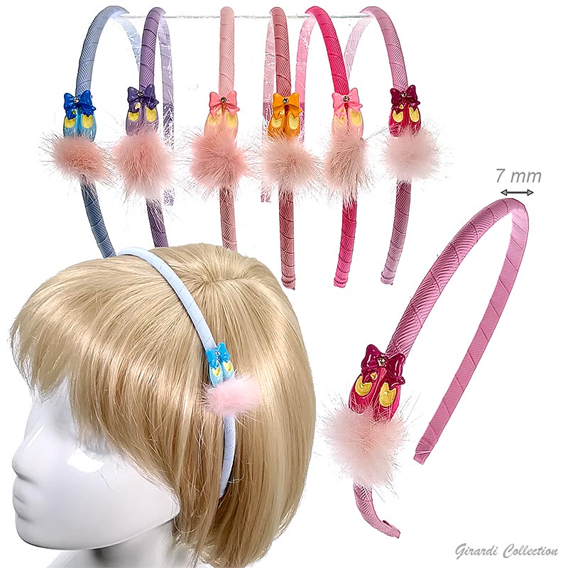 Pointe shoe and pom pom headband