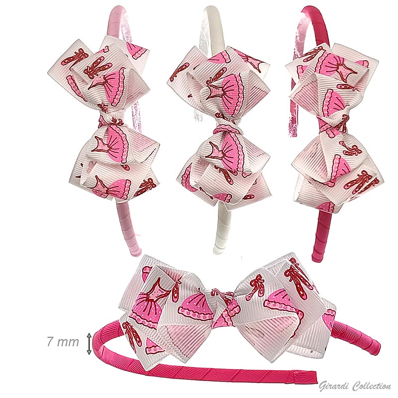 Dance ribbon double bow headband