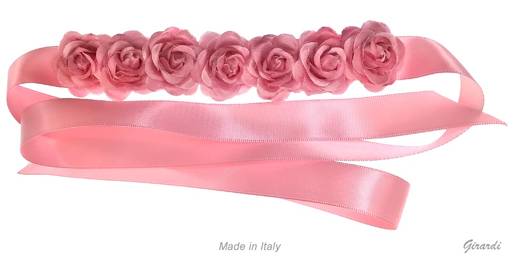 Ribbon bun wrap with roses