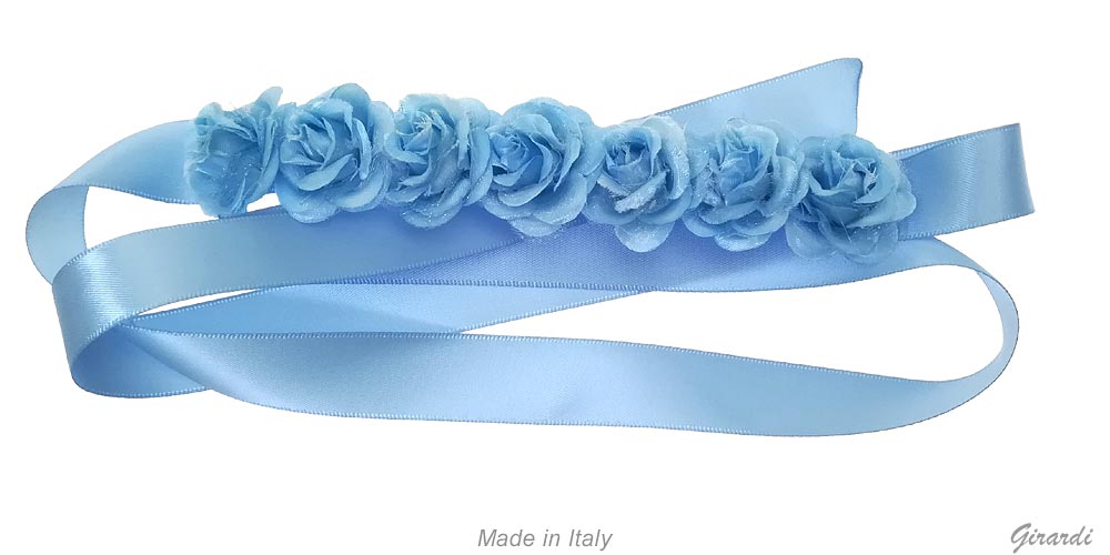 Ribbon bun wrap with roses