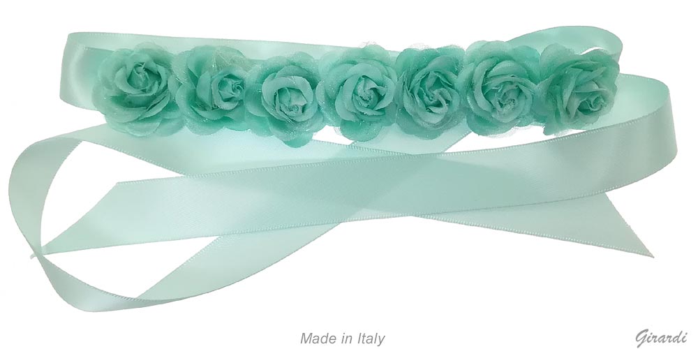 Ribbon bun wrap with roses