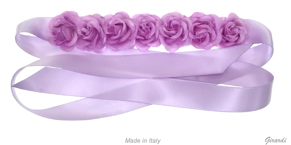 Ribbon bun wrap with roses