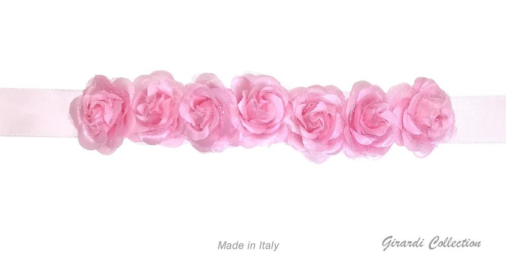 Ribbon bun wrap with roses