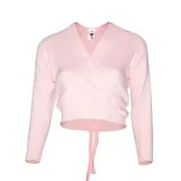 Pink Long Sleeve Crossover Cardigan