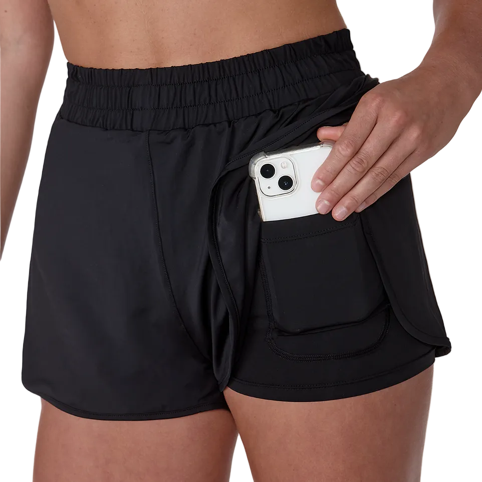 2-in -1 Layers Dance Short By Silky Dancewear