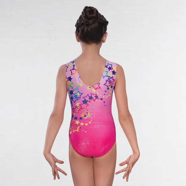 Gymnastic Star Print Leotard