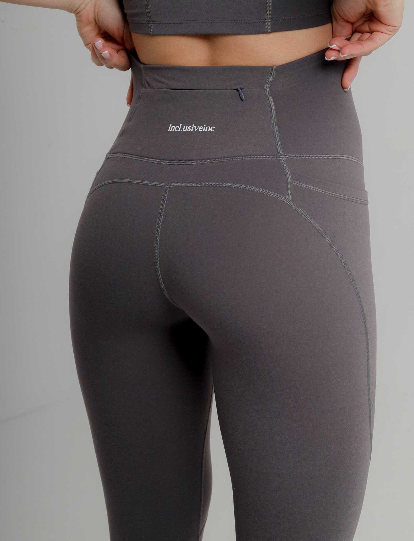 Active Grey Leggings with Pockets