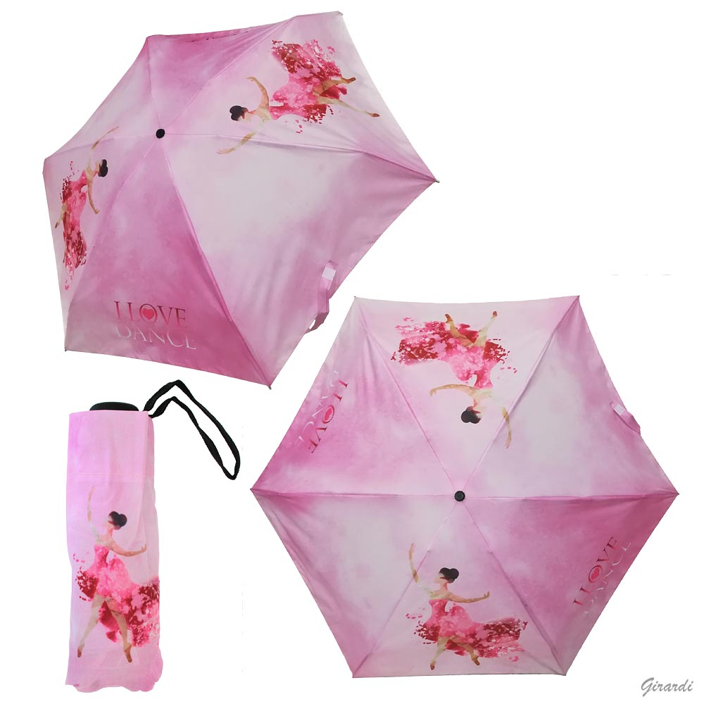 Foldable umbrellas with ballerinas