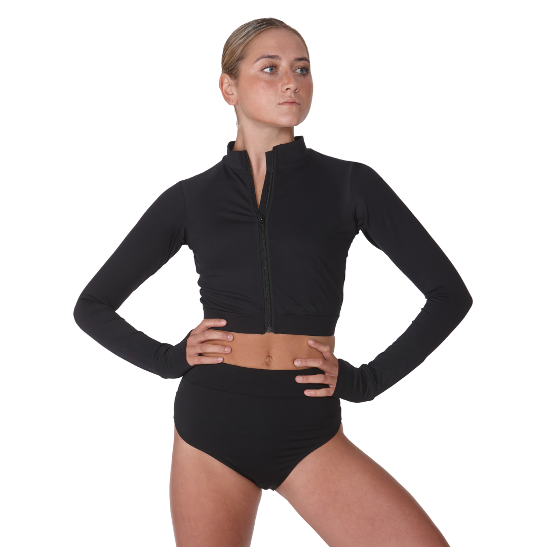 Silky Ladies Dance Full Zip Crop Jacket