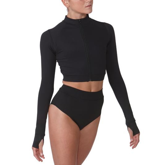 Silky Ladies Dance Full Zip Crop Jacket